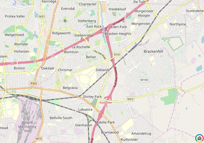 Map location of Groenvallei